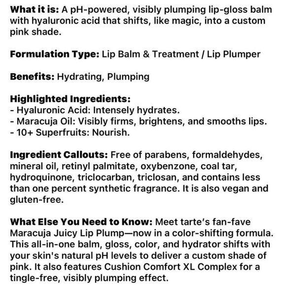 🌻 Tarte Blue Raspberry Maracuja Juicy Shift Lip Balm New Full Size - Picture 6 of 7